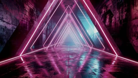 3d render, retrowave VJ futuristic cinematic background, endless loop Stock Footage 273317113