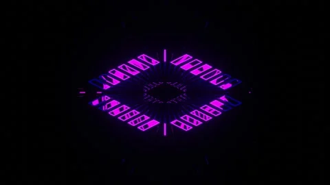 3d render, retrowave VJ futuristic cinematic background, endless loop Stock Footage 273317944