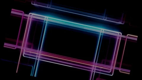 3d render, retrowave VJ futuristic cinematic background, endless loop Stock Footage 273318283
