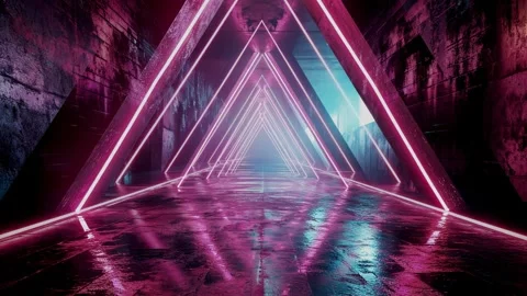 3d render, retrowave VJ futuristic cinematic background, endless loop Stock Footage 273318470