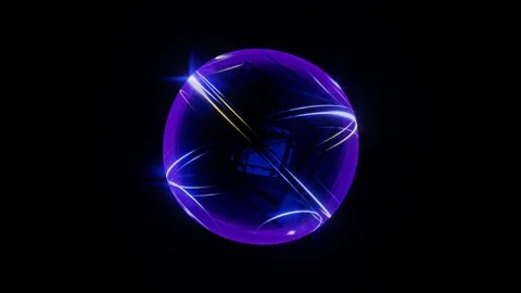 3d render, retrowave VJ futuristic cinematic background, endless loop Stock Footage 273318874