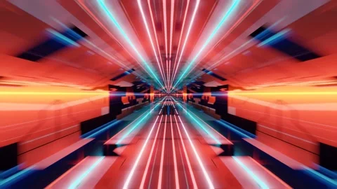 3d render, retrowave VJ futuristic cinematic background, endless loop Stock-Footage 273630406