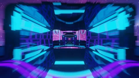 3d render, retrowave VJ futuristic cinematic background, endless loop Stock-Footage 273630466