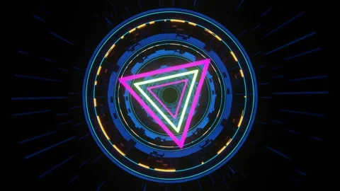 3d render, retrowave VJ futuristic cinematic background Stock-Footage 273630668