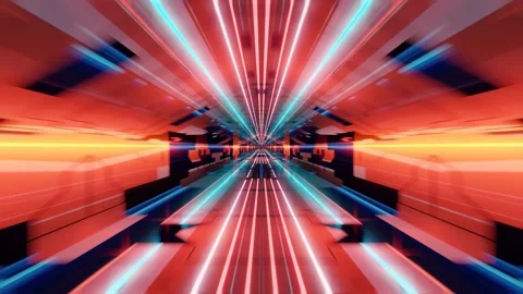 3d render, retrowave VJ futuristic cinematic background, endless loop Vidéo 273631896