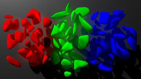 3D Render RGB abstract background Stock Illustration