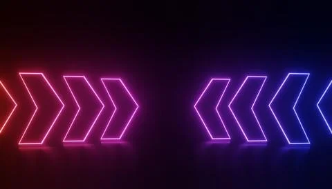3d render of RGB neon light on darkness background. Abstract Laser lines sh.. Stock Illustration