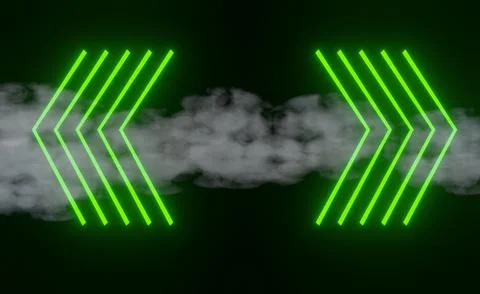 3d render of RGB neon light on darkness background. Abstract Laser lines sh.. Illustrazione stock