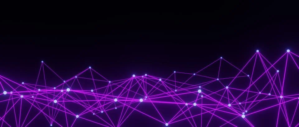 3d render of RGB neon light on darkness background. Abstract Laser lines sh.. Stock Illustration