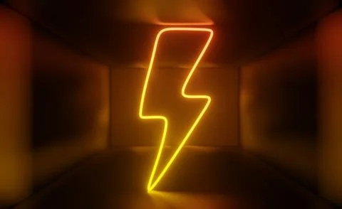 3d render of RGB neon light on darkness background. Abstract Laser lines sh.. Stock Illustration