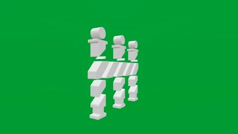 3D render of road barrier icon on chroma key green screen background Stock Footage 335459575