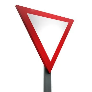 3D Render Road Sign of Distance to STOP line  ahead Isolated on a White Backg Stock Illustration