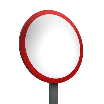 3D Render Road Sign of No vehicles except bicycles being pushed Isolated on a Stock Illustration