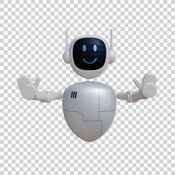 3D render robot 3d character Stock Illustration