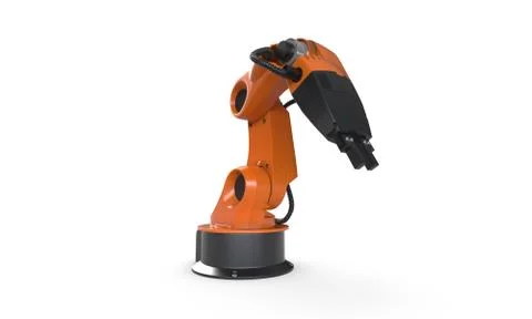 3D render of robot arm isolated on white Stock Illustration