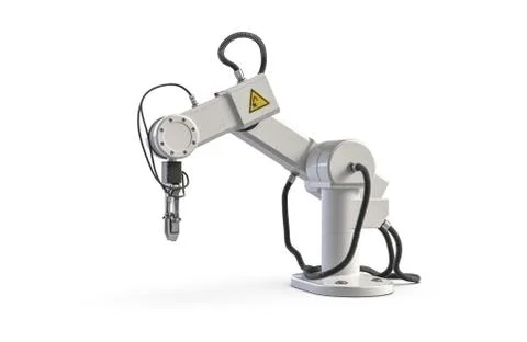 3D render of robot arm isolated on white Stock Illustration