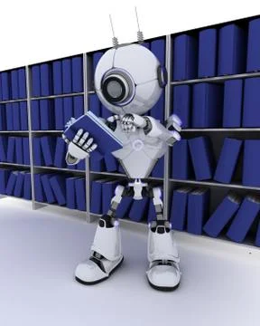 3D Render of a Robot at bokself イラスト素材