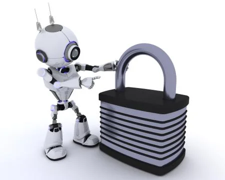 3D Render of a Robot Illustrazione stock