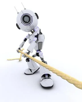 3D Render of a Robot 스톡 일러스트