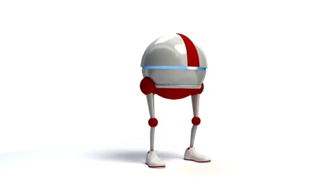 3D render of a robot playing soccer 스톡 동영상 7906146