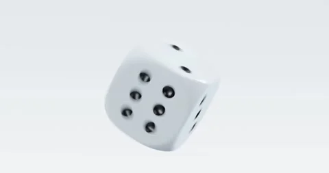 3d render of rolling dice with motion blur for casino or gambling concept. Stock Footage 232990318