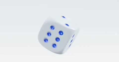 3d render of rolling dice with motion blur for casino or gambling concept. Stock Footage 232990319