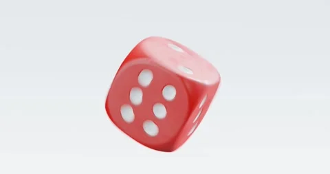 3d render of rolling dice with motion blur for casino or gambling concept. Stock Footage 232990323