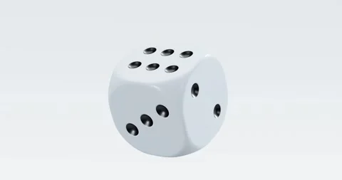 3d render of rolling dice with motion blur for casino or gambling concept, .. Stock Footage 232991839