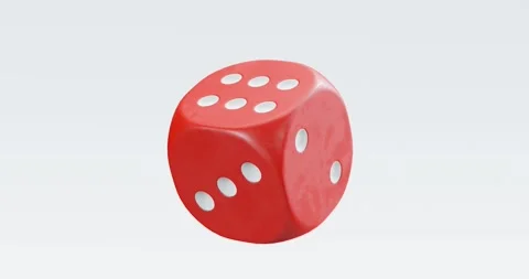 3d render of rolling dice with motion blur for casino or gambling concept, .. Stock Footage 232991842