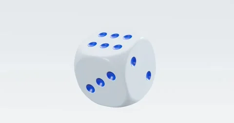 3d render of rolling dice with motion blur for casino or gambling concept, .. Stock Footage 232991846