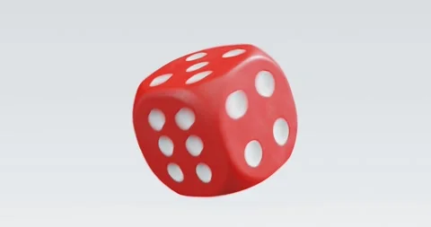 3d render of rolling dice with motion blur for casino or gambling concept, .. Stock Footage 234956362