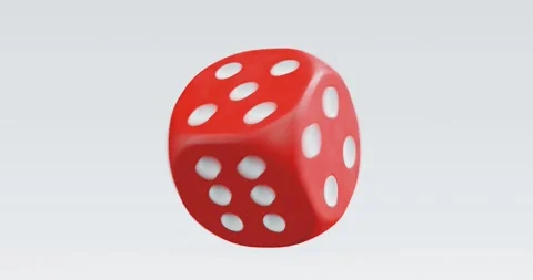 3d render of rolling dice with motion blur for casino or gambling concept, .. Stock Footage 234956363