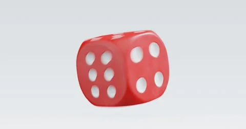 3d render of rolling dice with motion blur for casino or gambling concept, .. Stock Footage 234956367