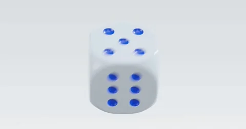 3d render of rolling dice with motion blur for casino or gambling concept, .. Stock Footage 240098433