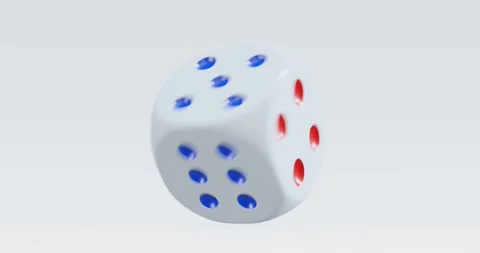 3d render of rolling dice with motion blur for casino or gambling concept, .. Stock Footage 240098446