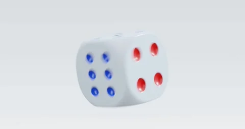 3d render of rolling dice with motion blur for casino or gambling concept, .. Stock Footage 240098450