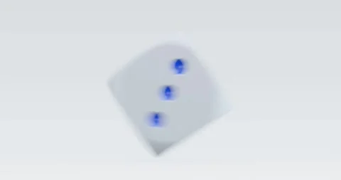 3d render of rolling dice with motion blur for casino or gambling concept, .. Stock Footage 240098452