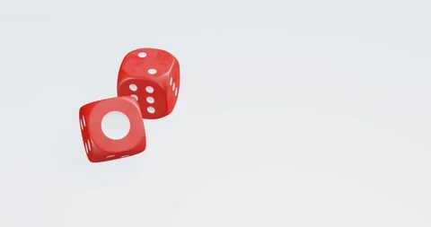 3d render of rolling dices for casino or gambling concept Stock Footage 231554331