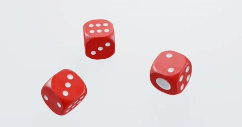 3d render of rolling dices for casino or gambling concept. Stock Footage 231603406