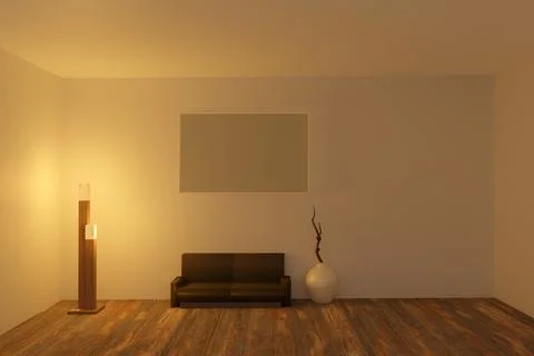 3D render of room Stock Illustration