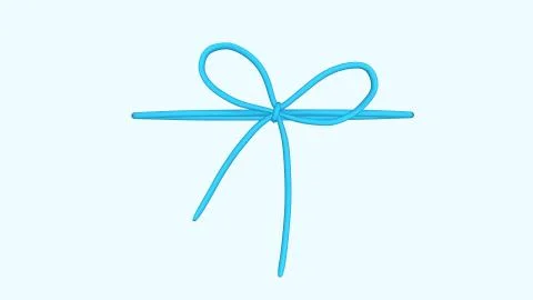 3d render rope twine string tied on pink background Stock Illustration