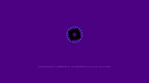3D render of rotating blade shape with neon circle creating abstract background 動画素材 333784338
