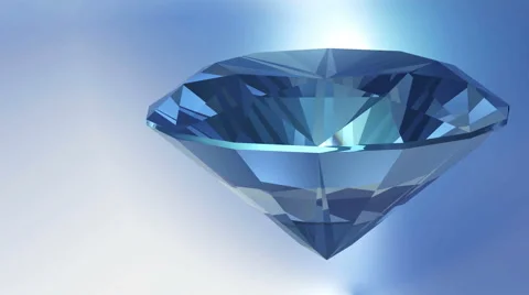 3d render of a rotating diamond, Includes matte for compositing over footage Video stock 62474178