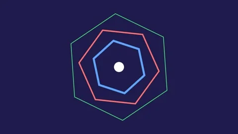 3D render of rotating polygon shapes creating abstract geometric background Stock Footage 334115347