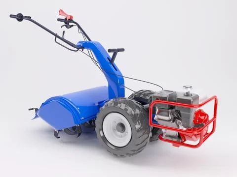 3d render of a rotavator Illustration