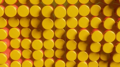3d render round multicolor elements in abstract animated background Video stock 170773102