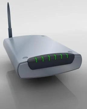 3D render router Stock Illustration