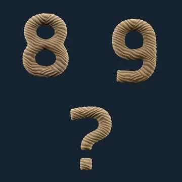 3D Render of Sand Alphabet 库存插图