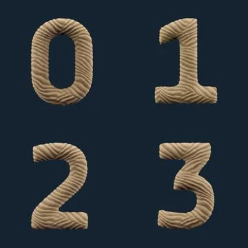 3D Render of Sand Alphabet Stockillustratie