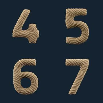 3D Render of Sand Alphabet Stock Illustration